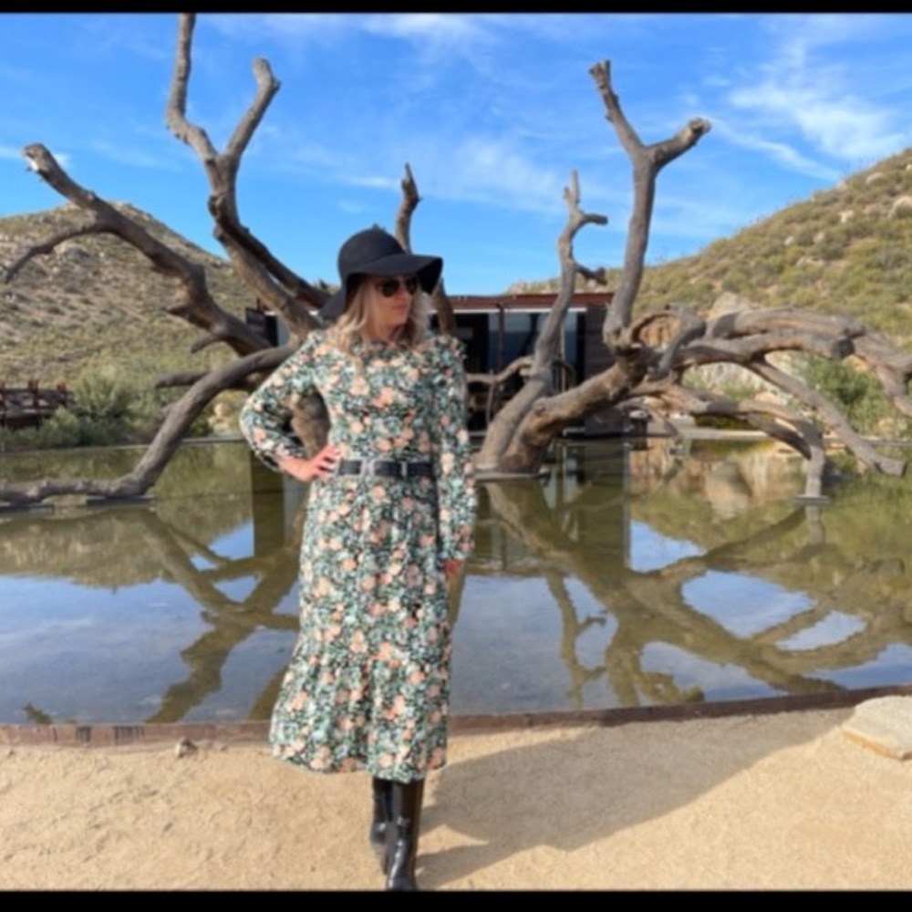 Floral long sleeve dress